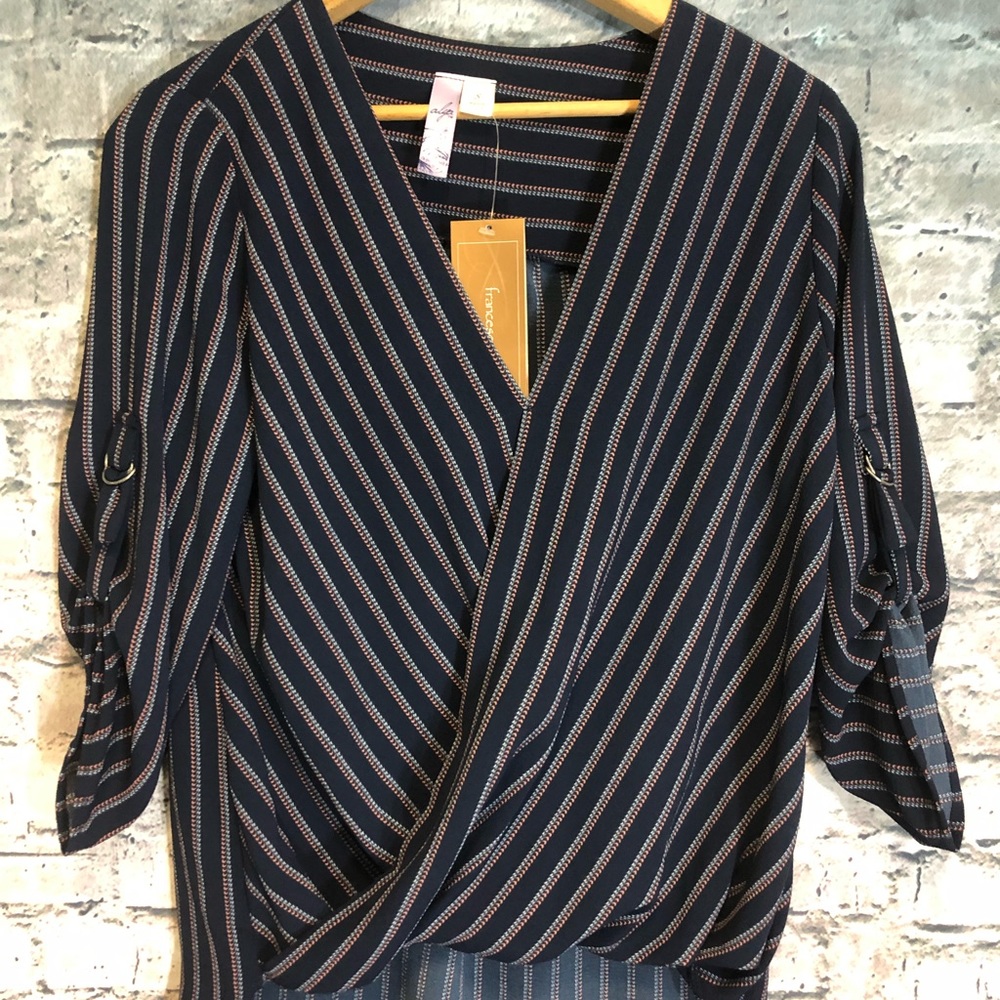 Navy Blouse Small New With Tags